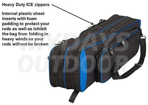 Tasche für Eisangelausrüstung, Angelrutentasche MDSFR-8