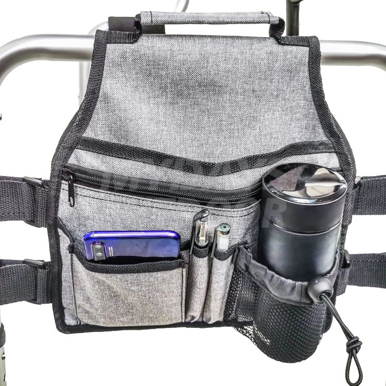 Doppelseitige Walker-Tasche, Walker-Organizer-Tasche mit Getränkehalter, bietet freihändige Aufbewahrung für Rollatoren oder faltbare Walker MDSOW-2- Mydays Outdoor