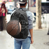 Wasserdichte Sport-Basketball-Rucksäcke, Taschen für Laptop, Fußball mit Mesh-Ballfach, Schwarz MDSSB-4