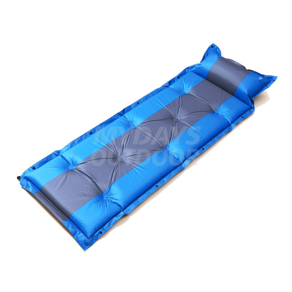 Coussin de couchage gonflable épissable pour le camping avec oreiller MDSCM-22