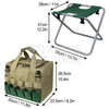 정원 도구 세트 헤비 듀티 접이식 의자 토트 백 및 스테인레스 스틸 원예 도구 MDSGG-4