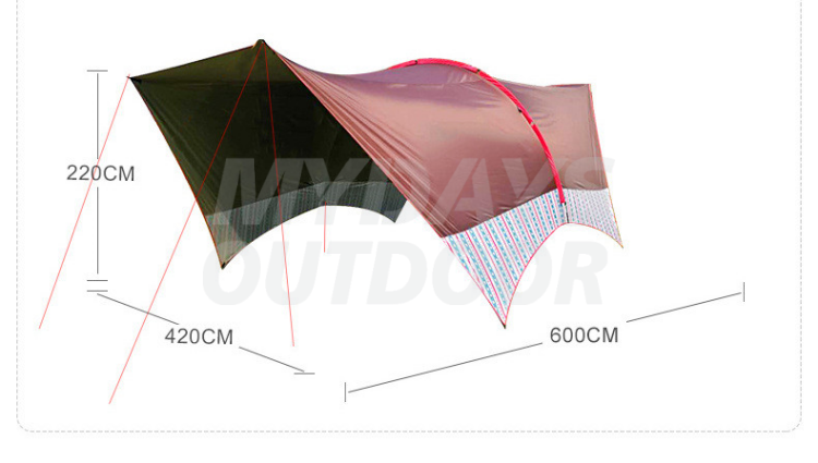 Oxford UV50+ stof campingvogn telt camping presenning til 8 personer MDSCT-4
