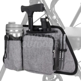Seitentasche für Rollatoren, kleiner hängender Kinderwagen-Trage-Organizer mit Handytasche MDSOW-10