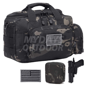 Taktisk 2-pistol bag Håndvåpen duffelbag med låsbar glidelås pistolveske MDSHR-12