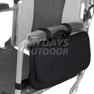 Bolsa de transporte para silla de ruedas - Bolsa para reposabrazos para andador, organizador de almacenamiento lateral para personas mayores MDSOW-6