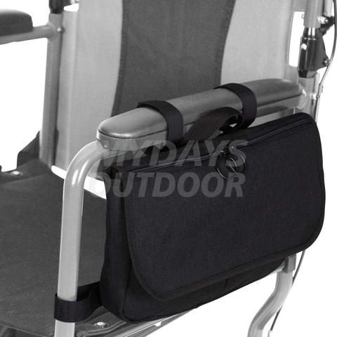 車椅子用キャリーバッグ - 歩行器用アームレストポーチ 高齢者用サイドストレージオーガナイザー MDSOW-6