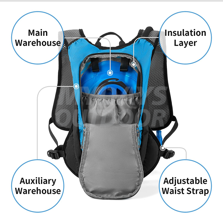 Hydration Running Vest Pack mit 2L Wasserblase MDSSV-6
