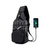 Sling Bag Schulterrucksack Brusttaschen Crossbody Daypack mit USB-Ladeanschluss MDSSS-4