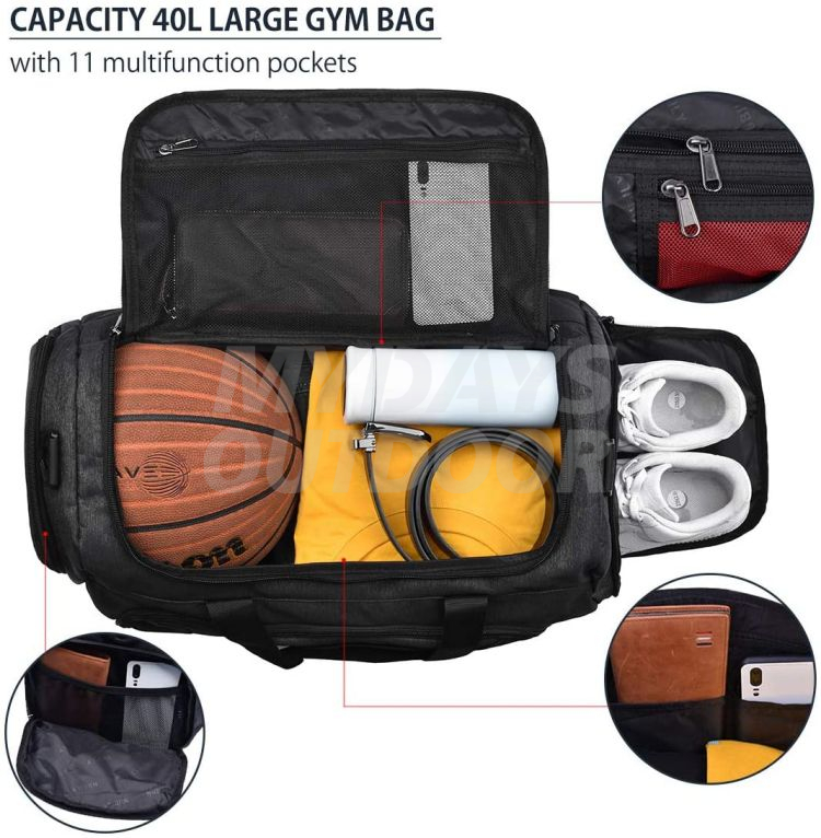 Weekender Overnight Bag Gym Duffle Bag Vandtæt Store Sportstasker Rejse Duffel Bags MDSSD-2
