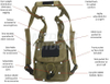 Harnais binoculaire d'extérieur, Pack de poitrine, compartiments Molle détachables, Camouflage pour la chasse, MDSHA-2
