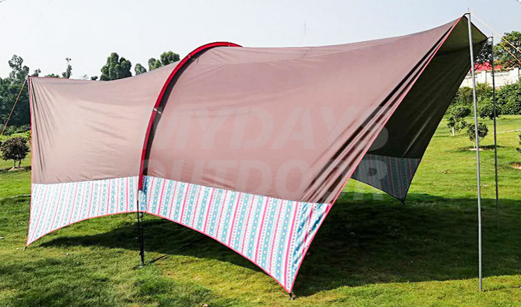 オックスフォード UV50+ 生地キャンピングカーテント キャンプタープ 8 人用 MDSCT-4
