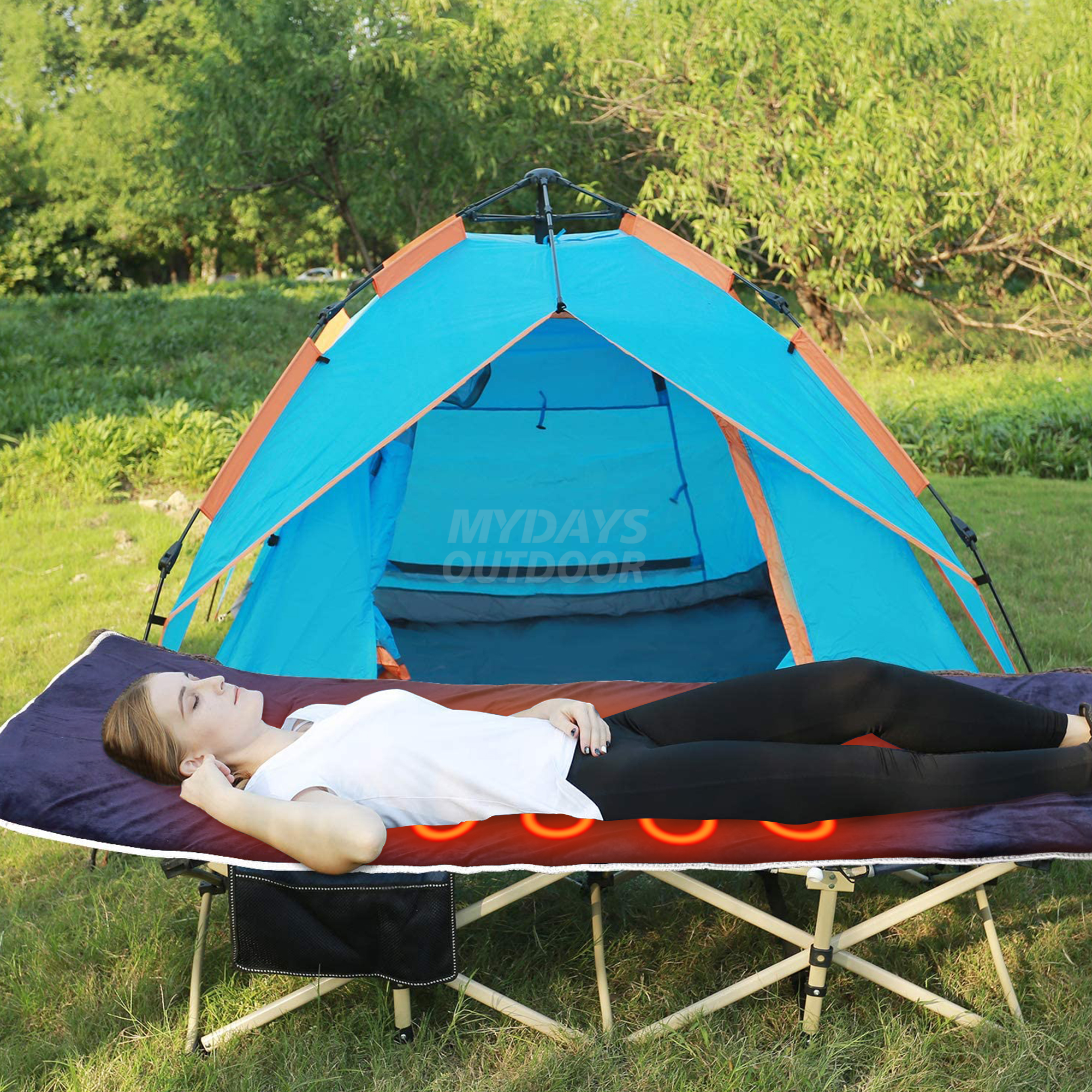 Campingbettauflagen, beheizbar, weich, bequem, Baumwolle, zum Schlafen, Matratzenauflage MDSCM-30