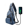 Sling Bag Schulterrucksack Brusttaschen Crossbody Daypack mit USB-Ladeanschluss MDSSS-4