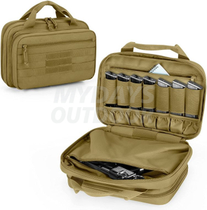 Tactical Gun Range Bag med 2 håndvåpen kapasitet, myk pistolveske for håndvåpen MDSHR-4