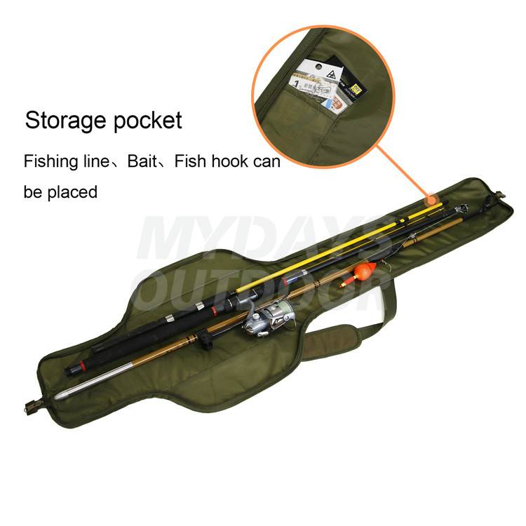 Bolsa para caña de pescar plegable portátil, bolsa portadora para caña de pescar, MDSFR-3