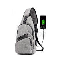 Sling Bag Skulderrygsæk Brysttasker Crossbody Daypack med USB-opladningsport MDSSS-4