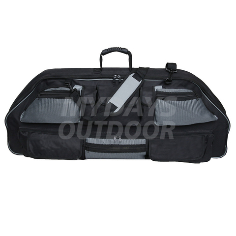 Takedown Compoundbogen-Koffer für den Außenbereich, schwarz, Bogenhalter, weiche Tragetasche für Bogenschießen, MDSHO-3