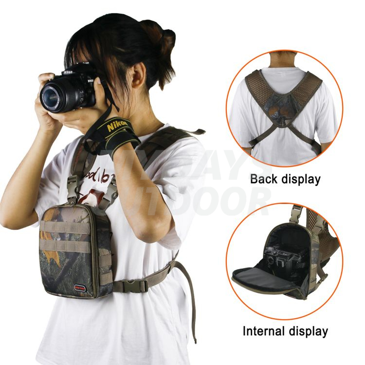 Sac de harnais binoculaire pour la chasse et le télémètre, sac de poitrine d'extérieur, sac de chasse MDSHA-1
