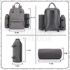 Picnic Backpack for Detachable Bottle/Wine Holder Fleece Blanket Plates and Cutlery Set MDSCA-2