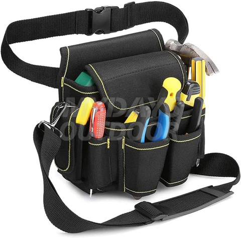 Robuste Elektriker-Werkzeugtasche mit Gürtelclip, professionelle Werkzeugtasche mit mehreren Taschen MDSOT-4