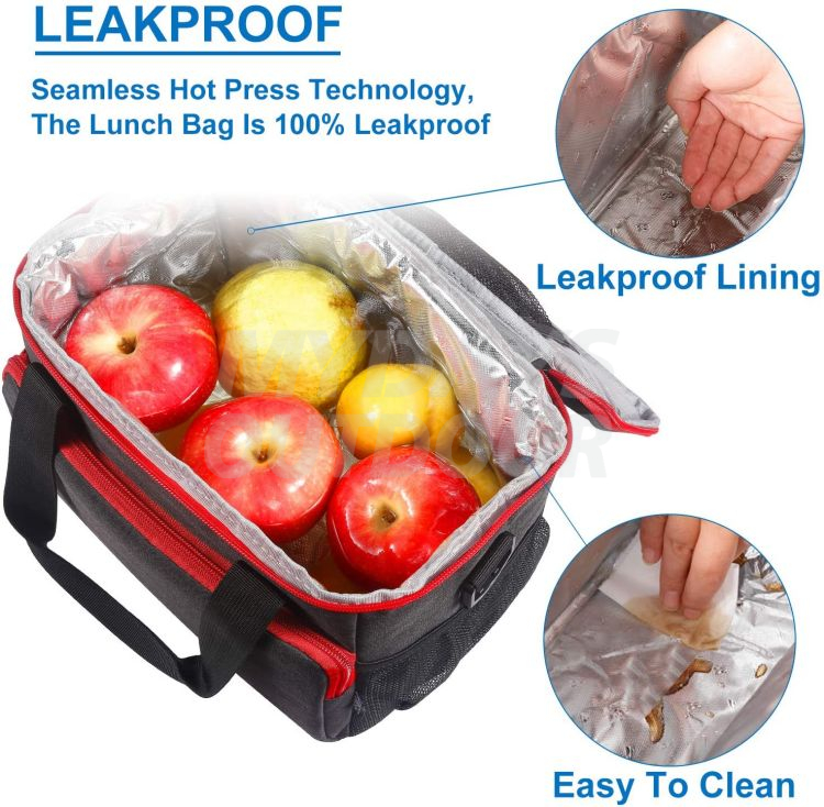  Lunchbox, isolierte Lunchtasche, große Lunch-Kühltasche mit verstellbarem Schultergurt MDSCI-4