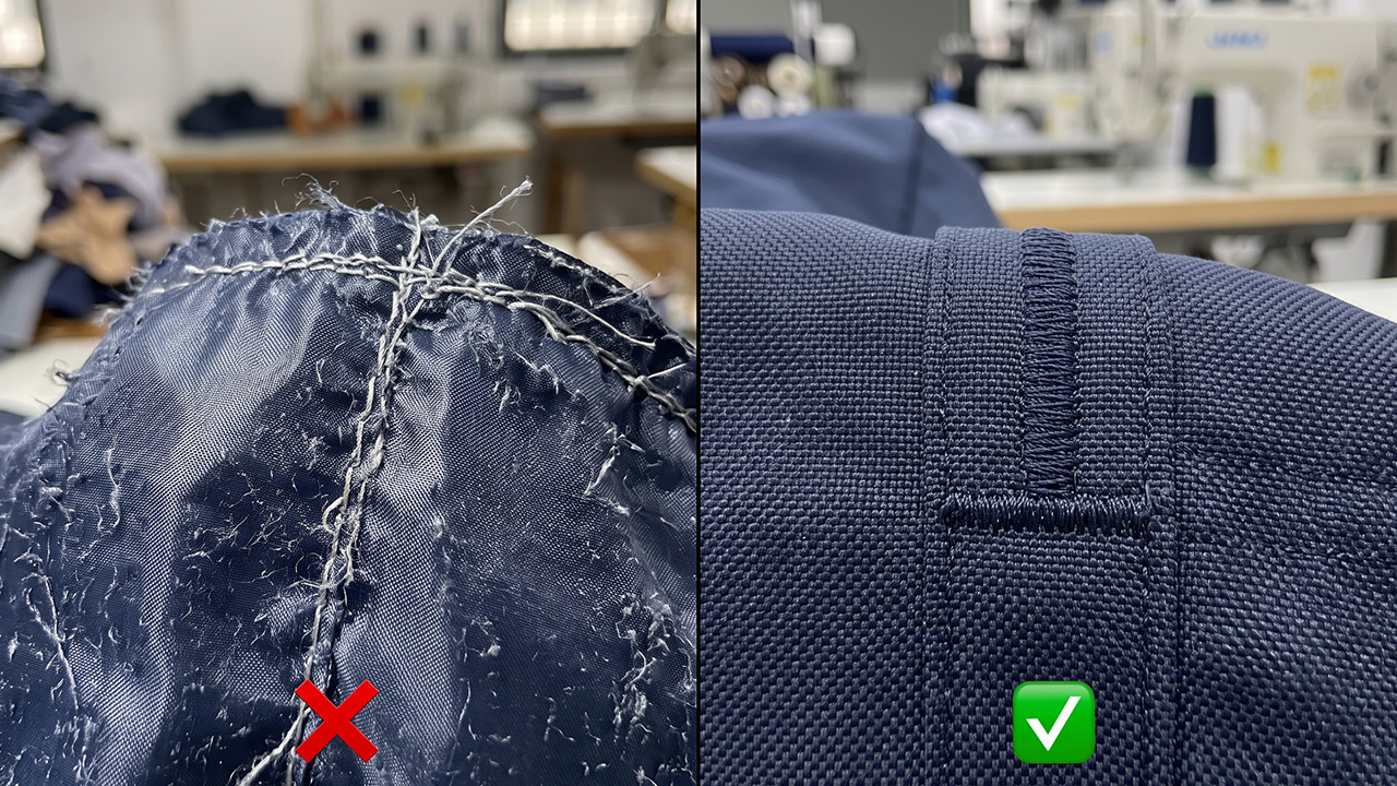 Custom backpack manufacturer material quality control and fabric verification