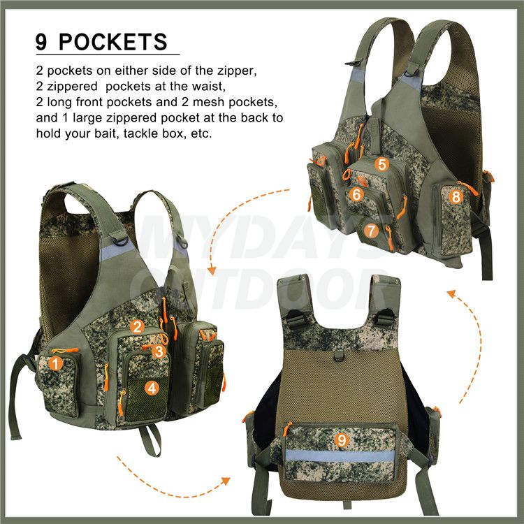 Camouflage Fishing Vest (3)