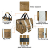 Grand fourre-tout durable en toile cirée pour transport de bûches de bois de chauffage MDSGC-28