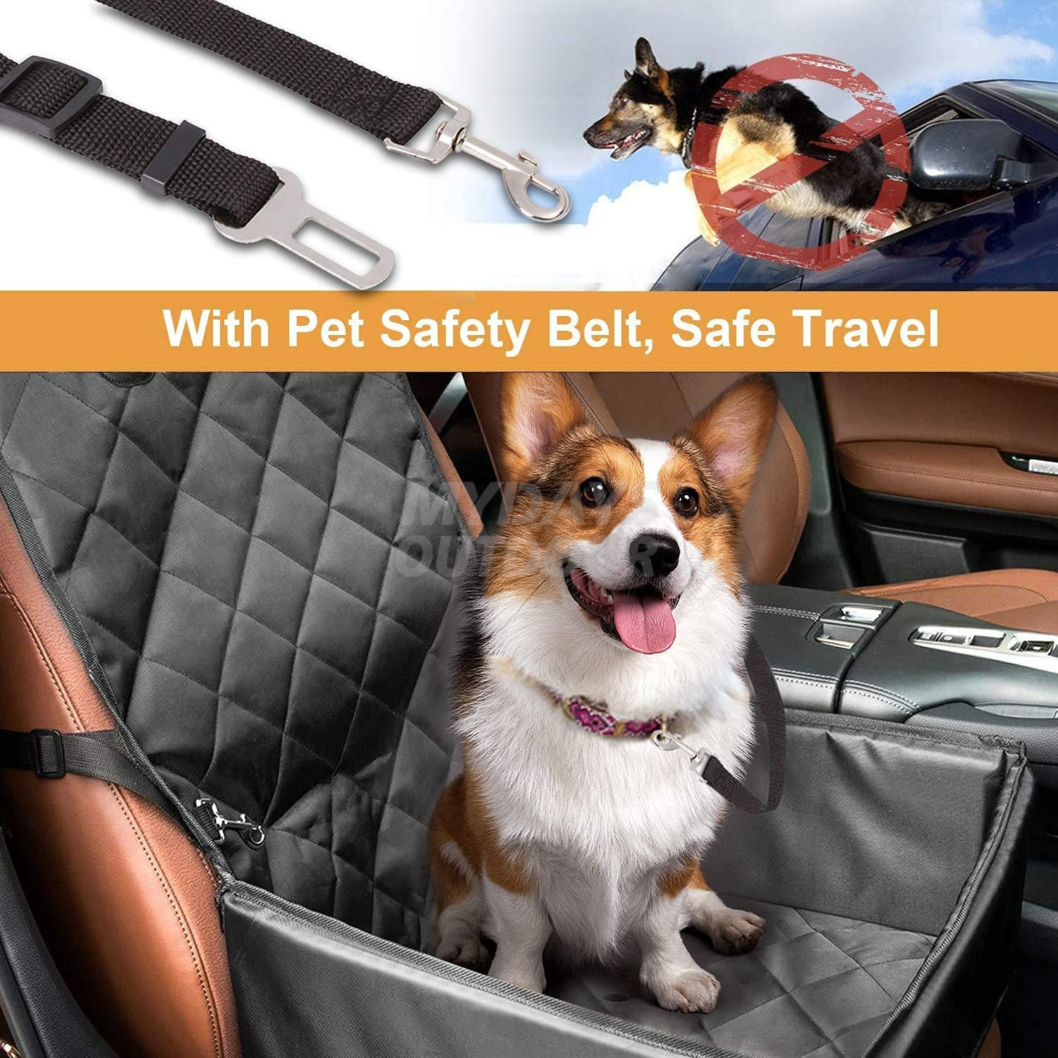 Pets Hammock with Hard Boards for Front Seat MDSCC-002