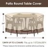 Runde Terrassenmöbel-Abdeckungen für Outdoor-Tisch- und Stuhl-Sets, Abdeckungen MDSGC-19