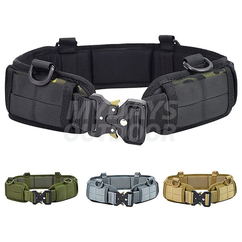 Conjunto de cinturón de batalla delgado, cinturón Molle Airsoft, cinturones de combate tácticos, cinturón de guerra MDSTA-12