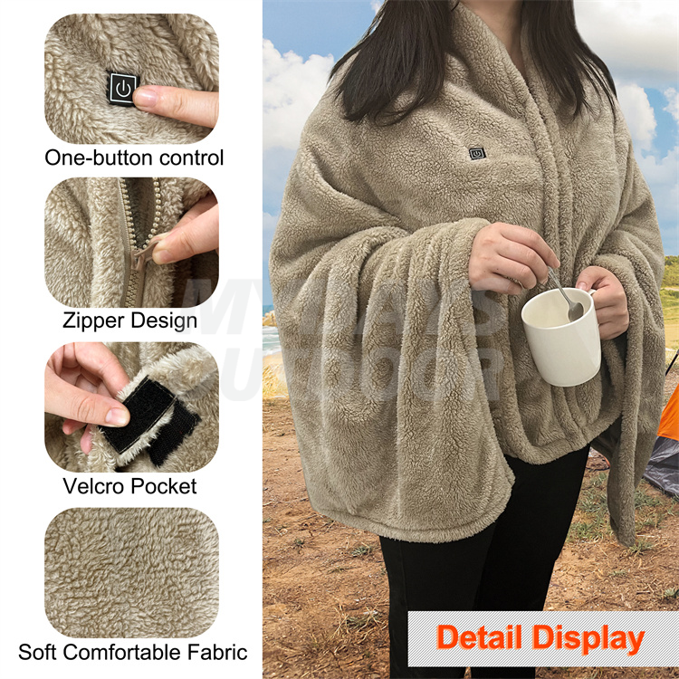 Extremely Soft And Comfortable Heated Shawl Blanket MDSCL-20
