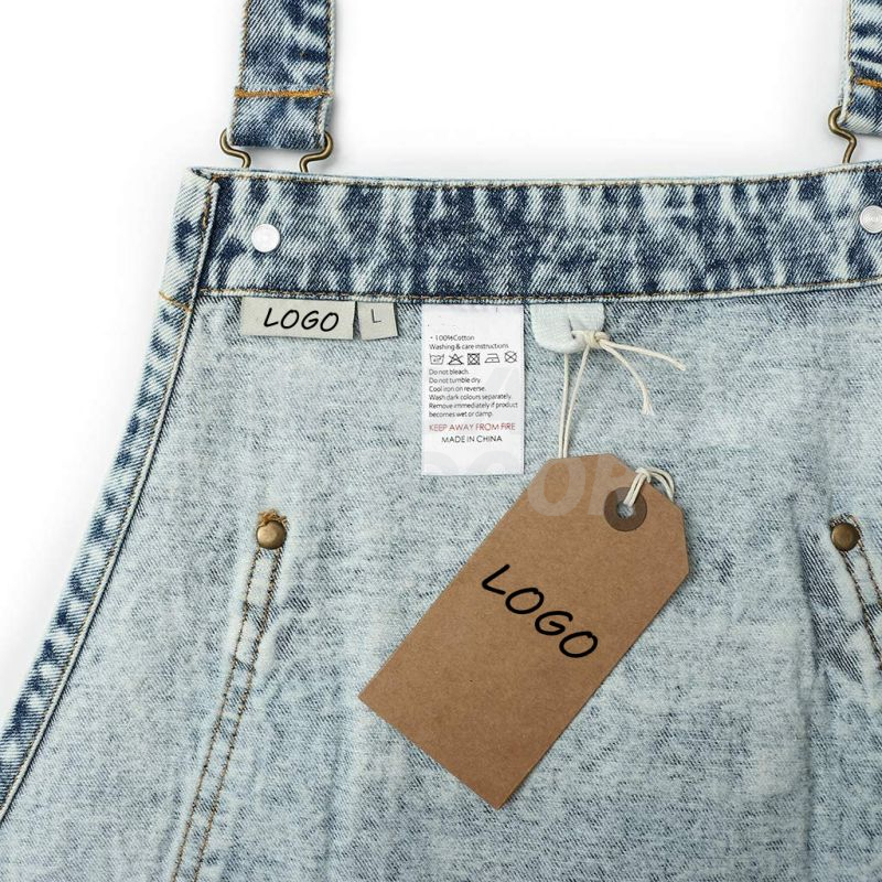 Jeansförkläde i bomull med fickor för män - Jeansförkläde Cross Straps MDSGA-6