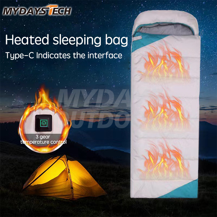 Adjustable Heat Sleeping Bag Levels Heating Areas For Cold Weather MDSCP26