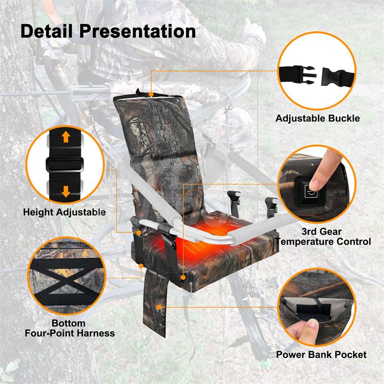 Camouflage Heating Seat Cushion MDSCS-43