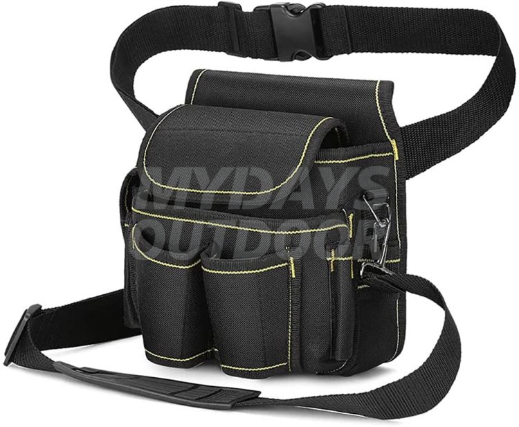 Bolsa de herramientas para electricista de alta resistencia con clip para cinturón, bolsa de herramientas profesional con múltiples bolsillos MDSOT-4