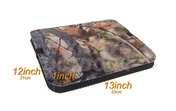 Coussin de siège de stade en mousse camouflage, avec sangle réglable, série traditionnelle, coussin de siège de chasse isolé, MDSHA-6