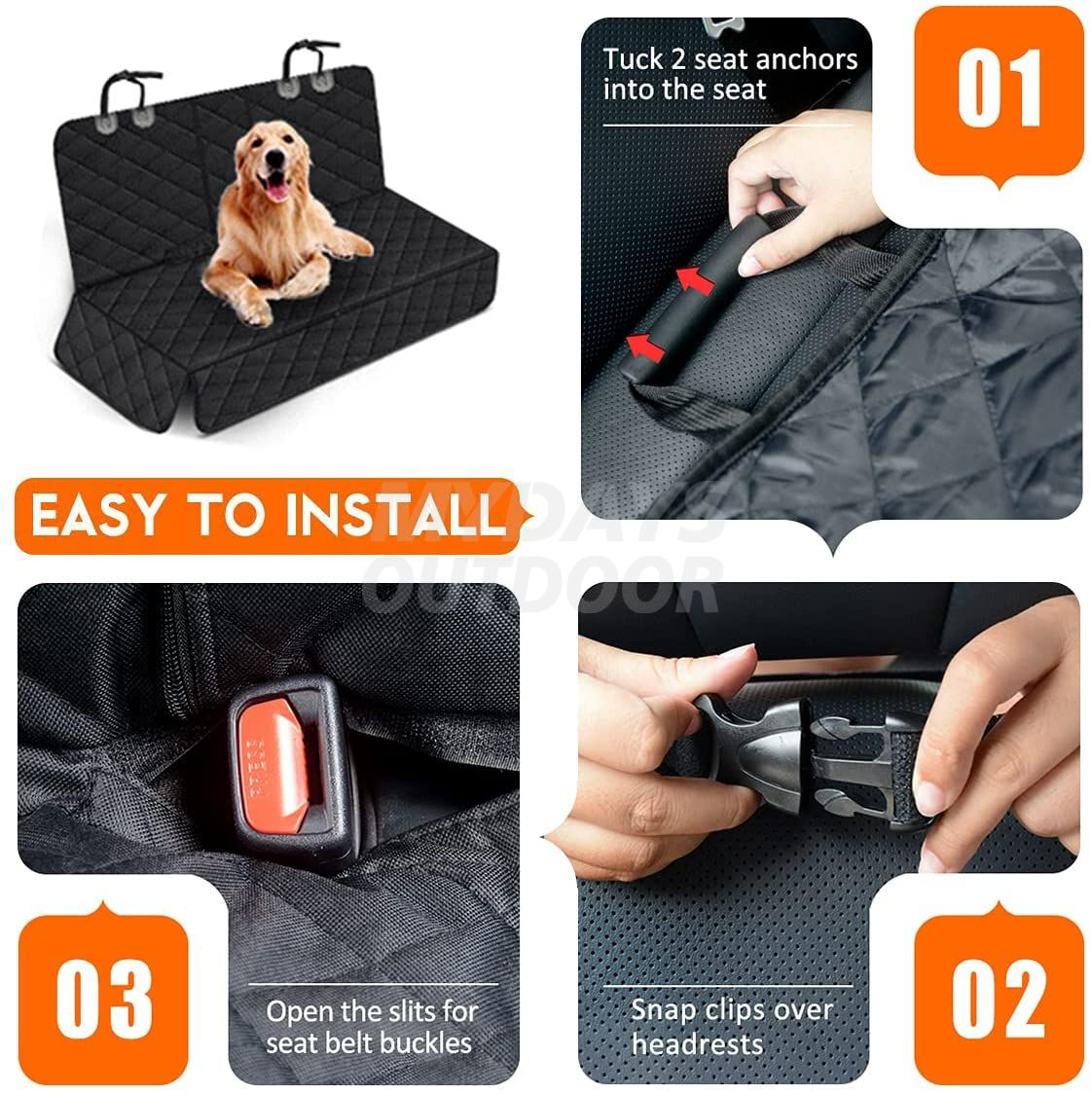 Pet Rear Seat Cover MDSCC-006