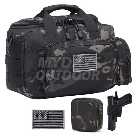 Tactical 2-Pistol Bag Handgun Duffle Bag med låsbar dragkedja Gun Case Bag MDSHR-12