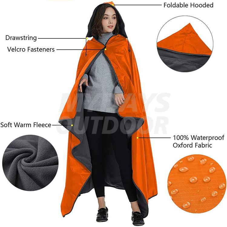 Waterproof Blanket Hooded Blanket Poncho MDSCH-1