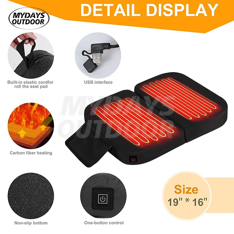 Portable Foldable Heated Stadium Cushion For Bleacher MDSCS-36