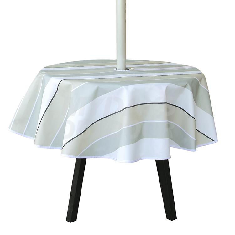 Housse de table de patio ronde avec trou pour parasol MDSGC-4