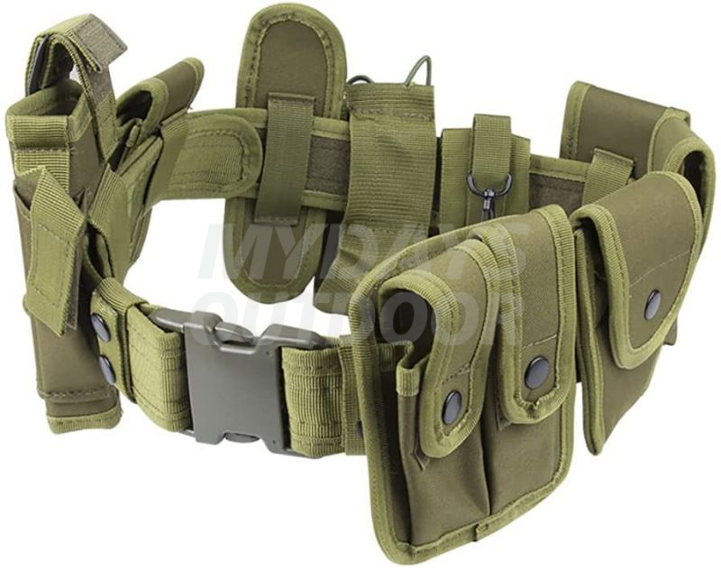 Tactische heupgordel met 10 stuks zakken holsterset militaire dienstriem MDSTA-8