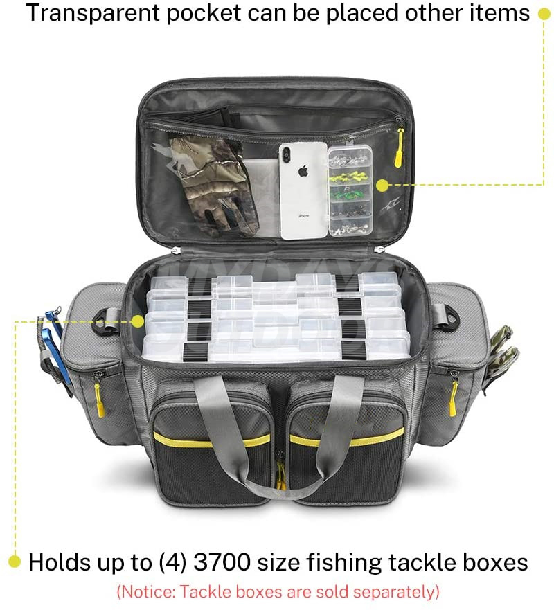 Fishing Tackle Storage Bag with Padded Shoulder Strap and Non-Slip Base MDSFT-7