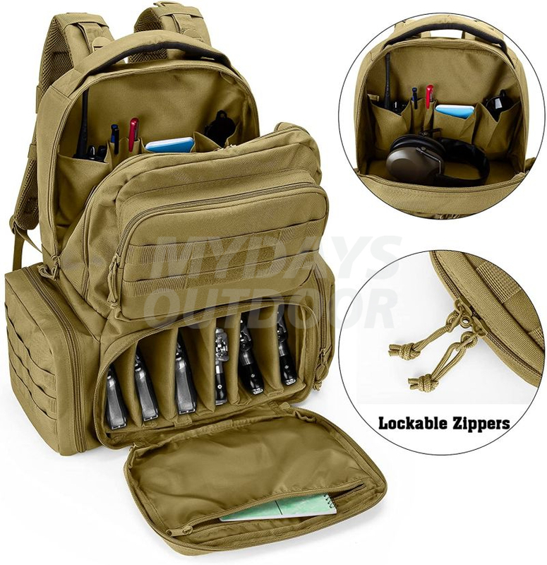 Tactical Pistol Gun Range Backpack MDSHR7 Mydays Outdoor