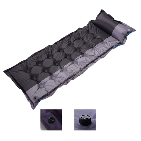 Coussin de couchage gonflable épissable pour le camping avec oreiller MDSCM-22