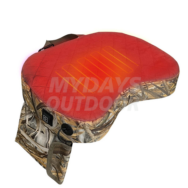 Coussin de siège de chasse camouflage concave chauffant MDSCS-23-H
