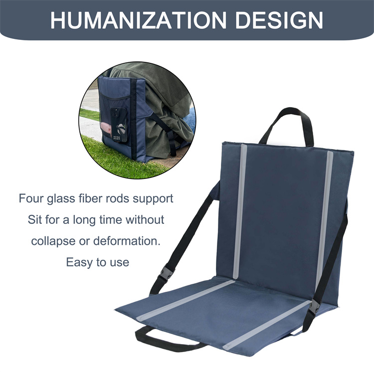 Portable Stadium Seat Cushion - Single Layer Oxford Cloth Cushion For Lawn, Beach, Park