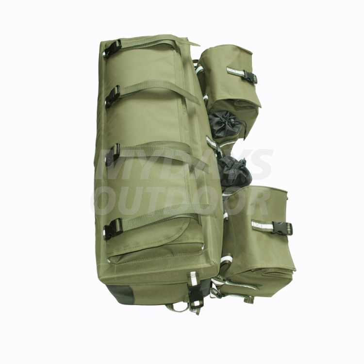 ATV Cargo Bag Gear Taske bagpå med Bungee Tie-Down Opbevaring Polstret-bund MDSOB-2 med flere rum