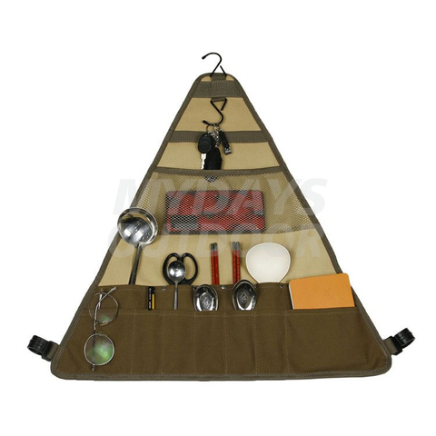Bolsa colgante para almacenamiento de cubiertos y cubiertos de Picnic, organizador de utensilios de cocina de viaje, accesorios para parrilla, MDSCO-2